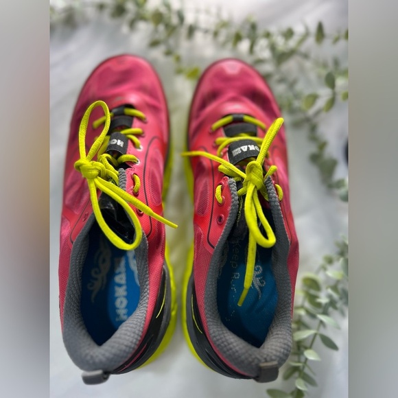 Hoka One One Conquest Red / Yellow Women’s Running Shoe 9.5 - Picture 7 of 16